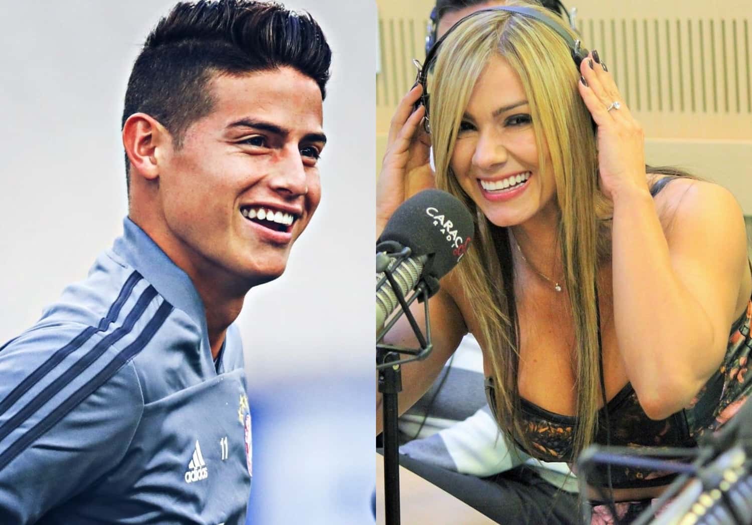 El colombiano James Rodríguez fue puesto en apuros cuando le preguntaron por Esperanza Gómez.