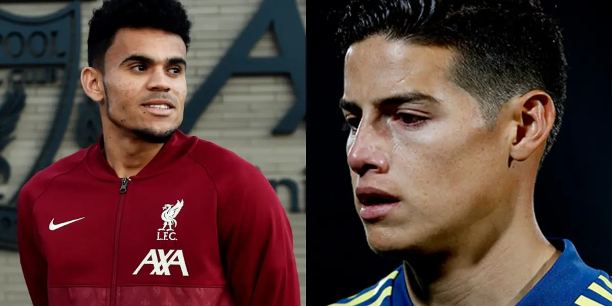 El colombiano James Rodríguez desde la distancia observa todo lo maravilloso que vive su paisano Luis Díaz y hasta añoraría volver a sentir las mieles de ser el centro de atención.