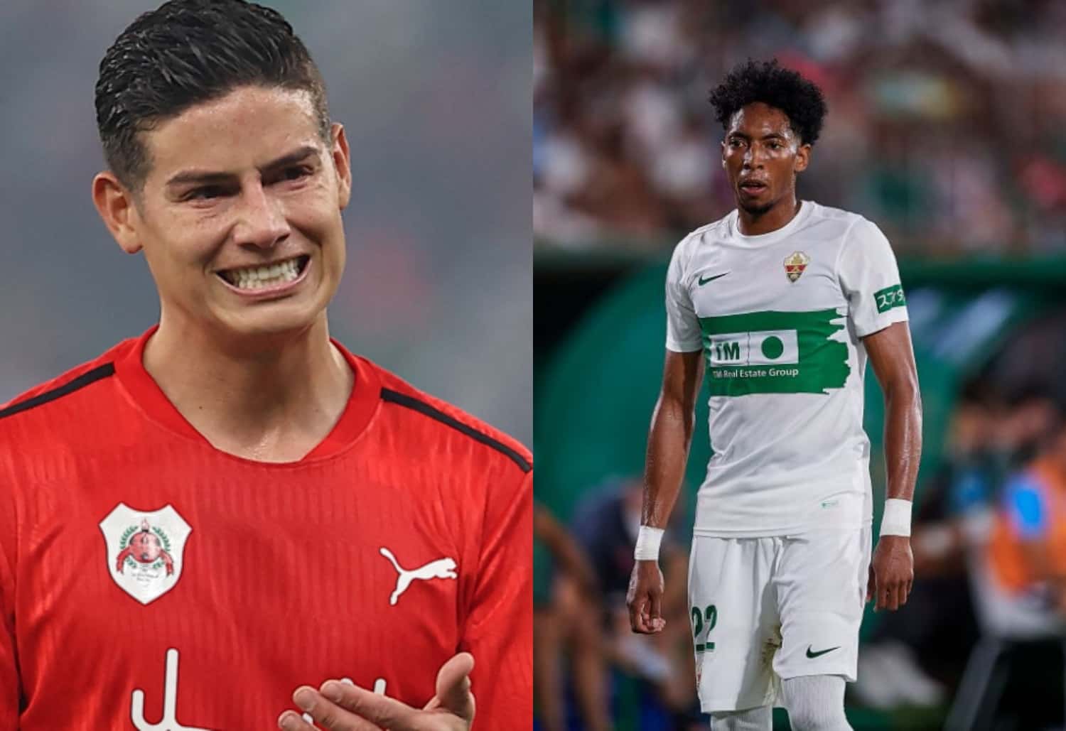 El colombiano James Rodríguez pasa por un mal momento y su paisano Johan Mojica está en un punto totalmente contrario.