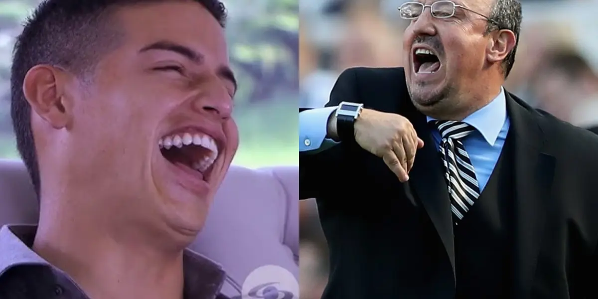 El colombiano James Rodríguez terminó demostrando que Rafael Benítez estaba equivocado sobre él y el español está recibiendo duras críticas en Inglaterra.