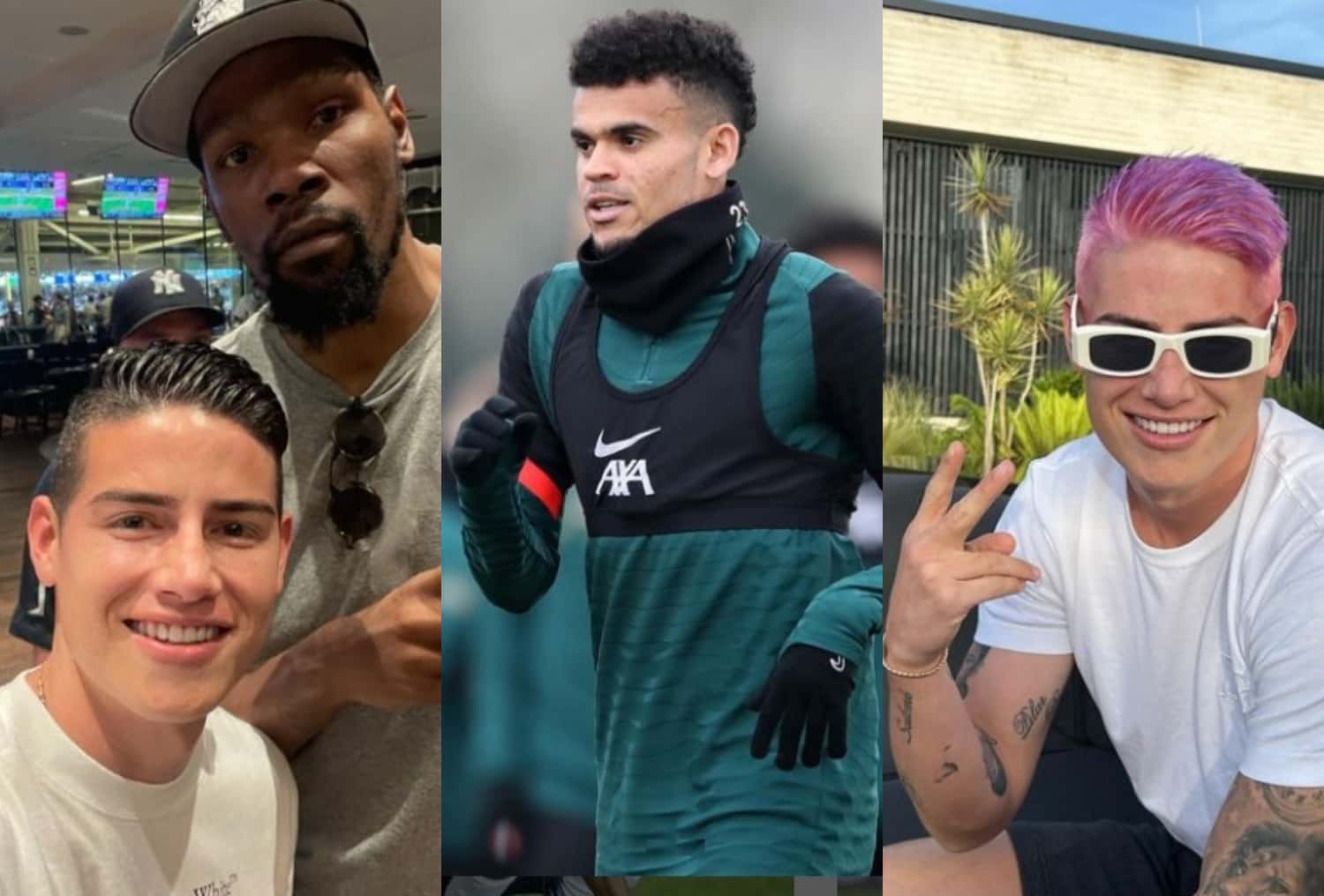 El colombiano James Rodríguez en vez de estar jugando anda de gira y su paisano Luis Díaz le da una clara lección desde Inglaterra.