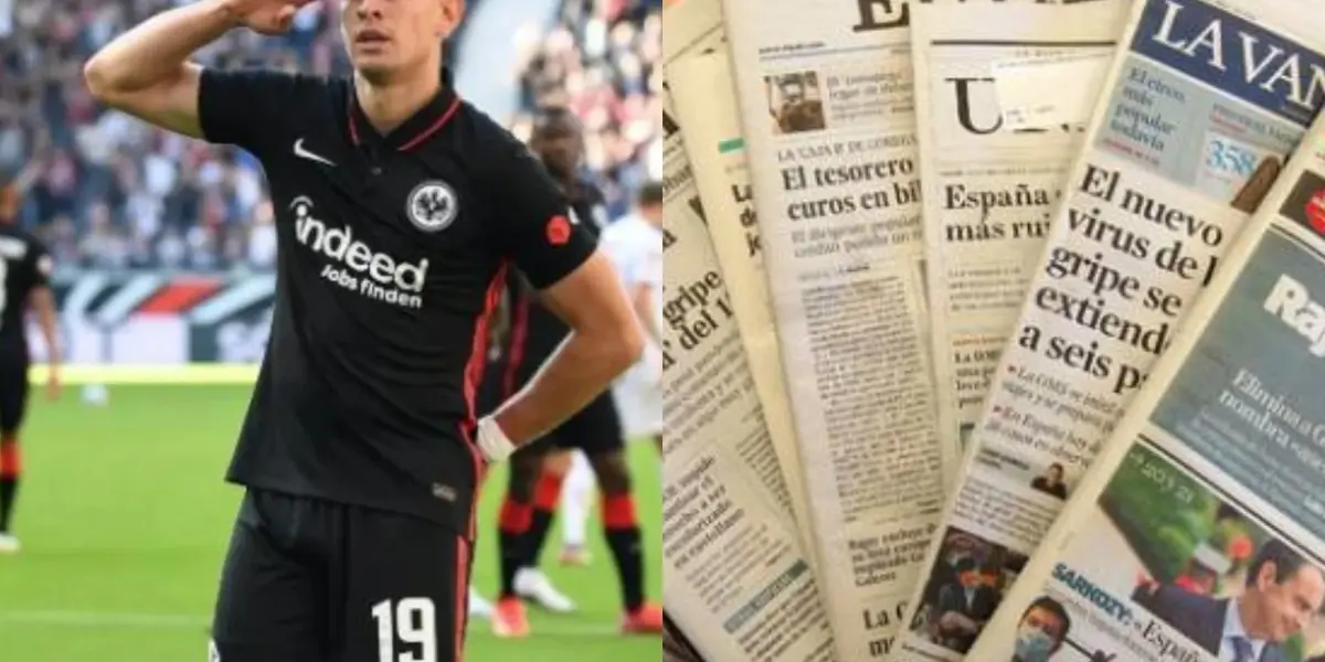 El colombiano le dio la ventaja al club alemán ante West Ham en el partido que se disputa en la Europa League.