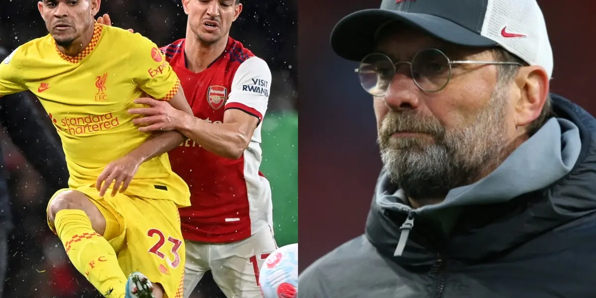 El colombiano Luis Díaz firmó un partido discreto contra el Arsenal y su entrenador lo sacó antes de finalizar el juego.