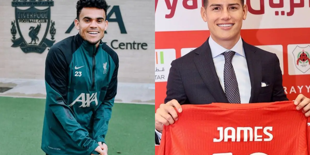 El colombiano Luis Díaz tuvo un gesto con James Rodríguez en las redes sociales mediante un recuerdo.