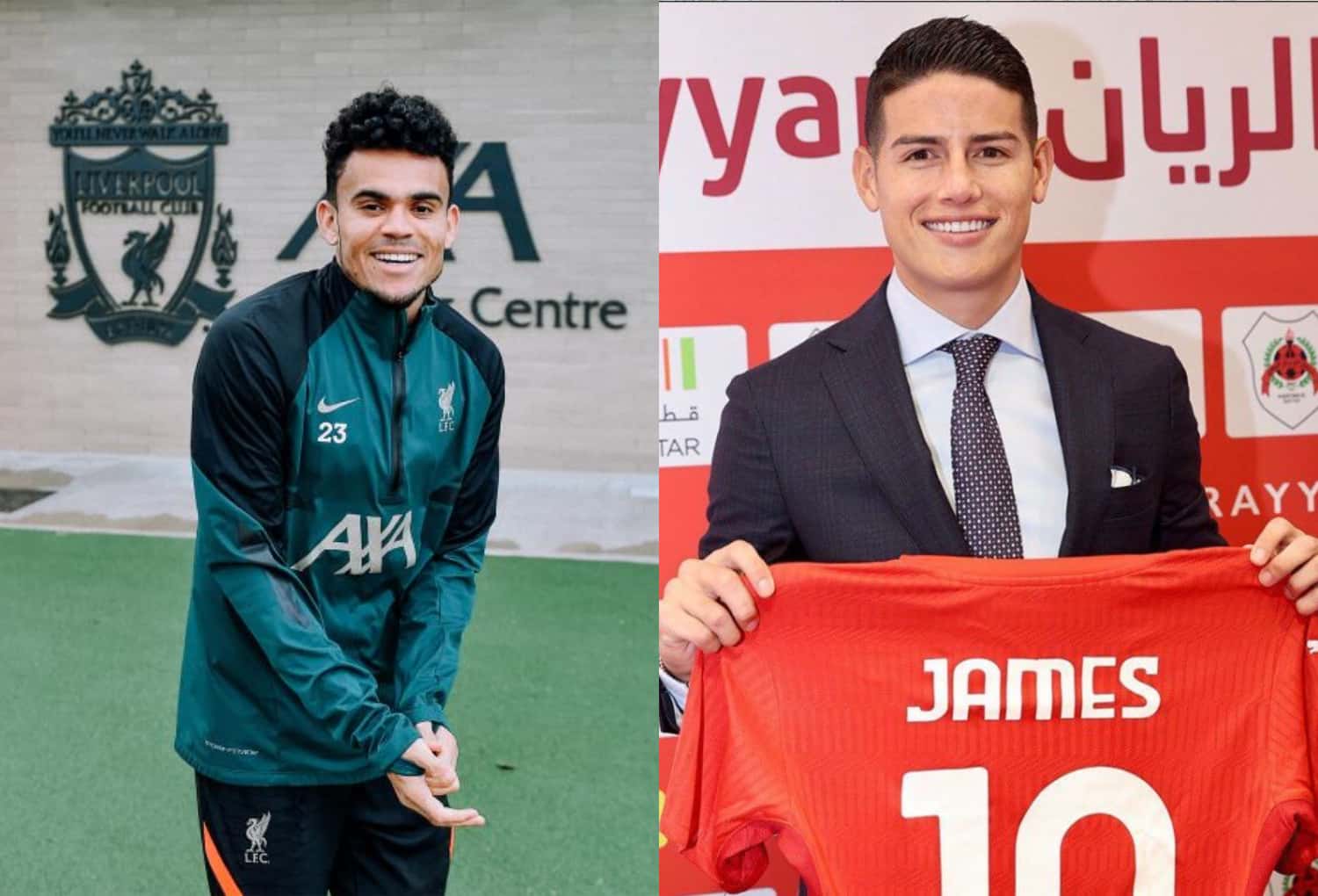 El colombiano Luis Díaz tuvo un gesto con James Rodríguez en las redes sociales mediante un recuerdo.