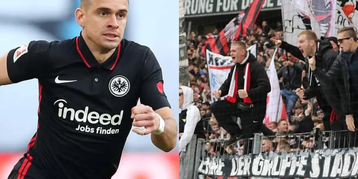 El colombiano marcó el gol de la victoria de Frankfurt ante West Ham en la Europa League.