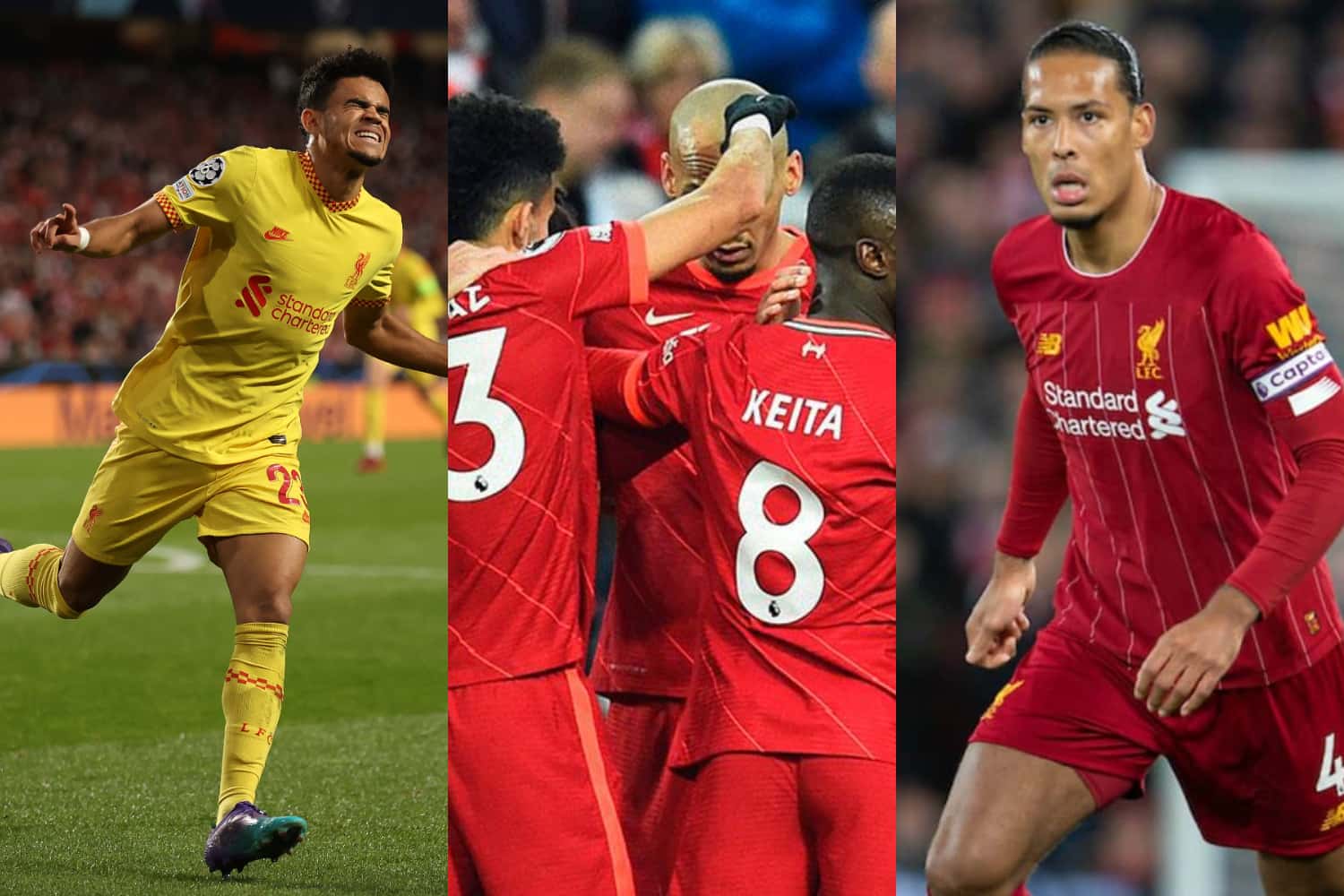El colombiano marcó el tercer gol en la victoria de Liverpool ante Benfica en Champions League y Roberto Firmino fue el jugador que más se alegró, lo felicitó y luego habló con Díaz.
