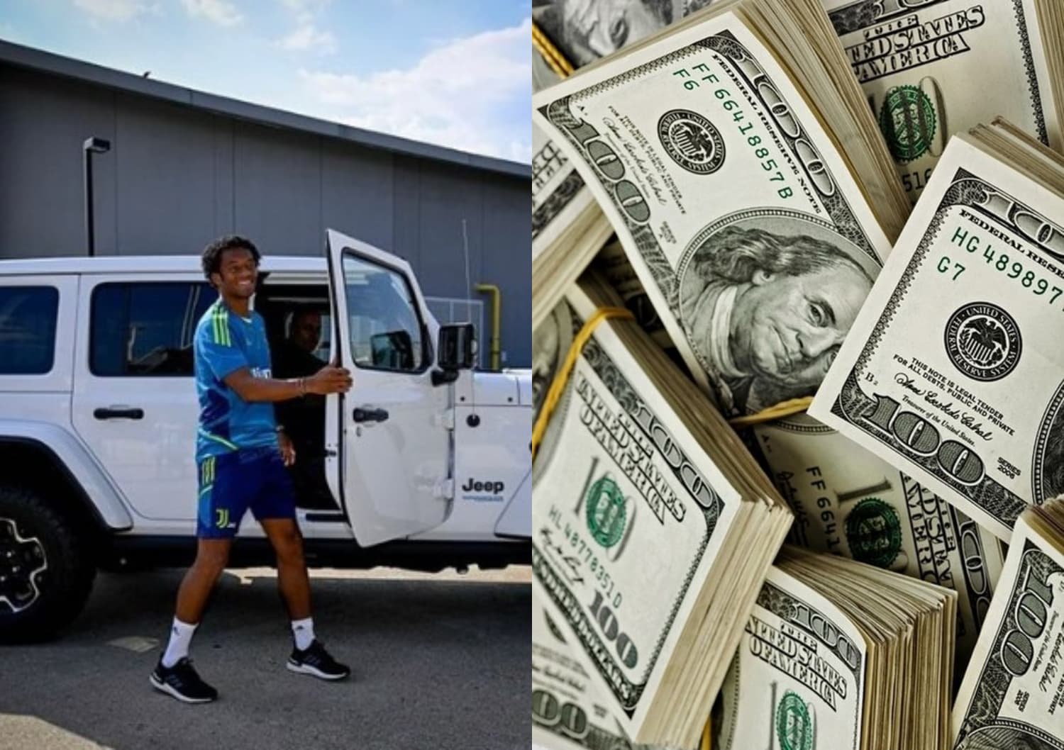 El colombiano presumió en las redes sociales una lujosa camioneta en lo que fue el comienzo de sus entrenamientos en Italia.