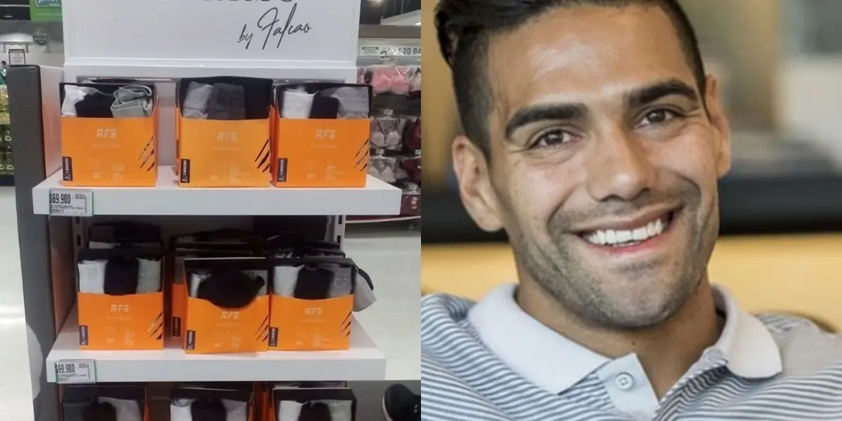 El colombiano Radamel Falcao es imagen ahora de la marca PATPRIMO y tiene a la venta un pack de tres calzoncillos.