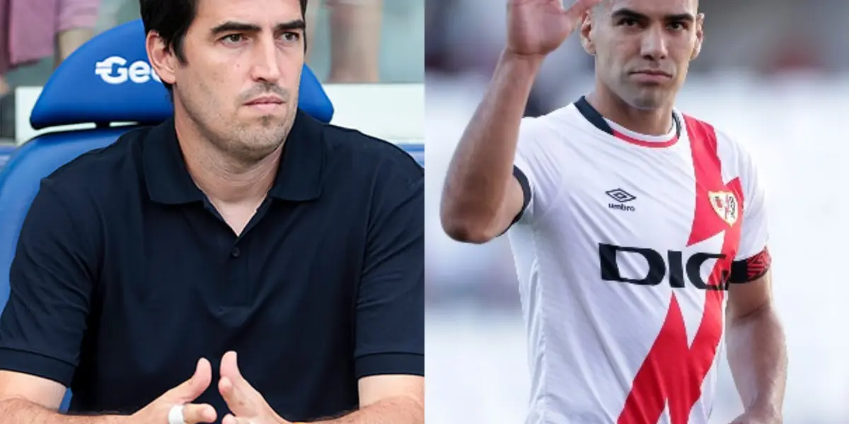 El colombiano Radamel Falcao estuvo presente en la última derrota del Rayo Vallecano y generó dudas en su juego.