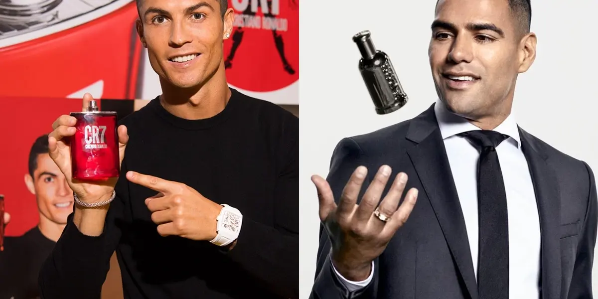 El colombiano Radamel Falcao no tendrá la fortuna de Cristiano Ronaldo, pero tiene el lujo de ser imagen de un perfume de altísima calidad.