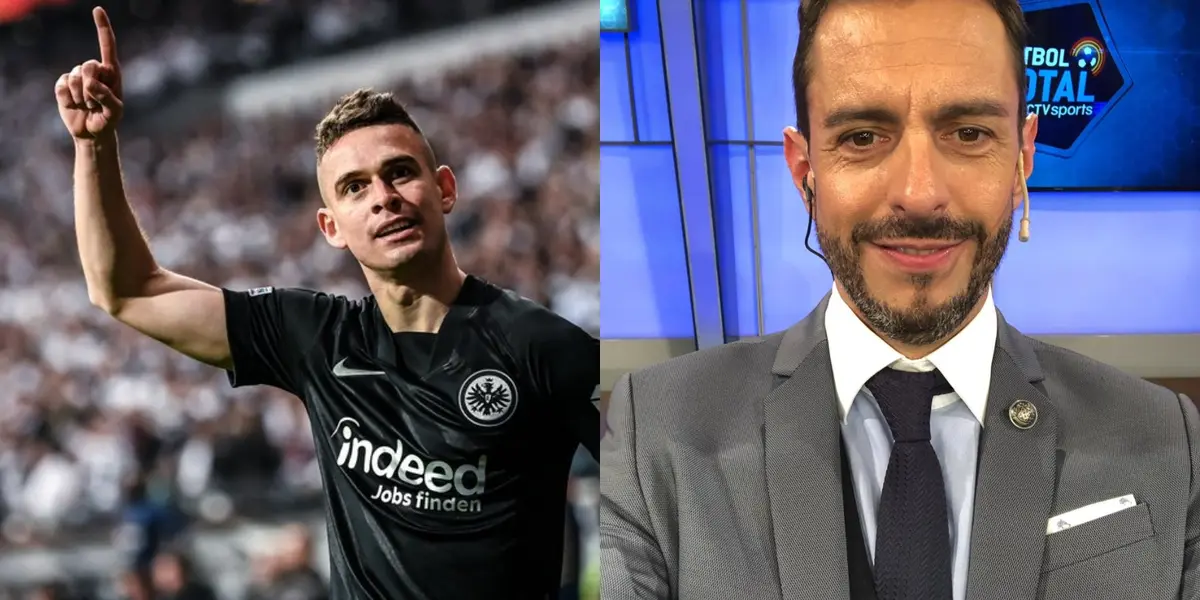 El colombiano Rafael Santos Borré marcó un golazo en la Europa League.