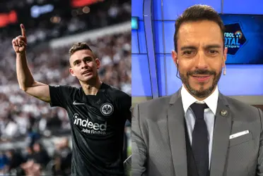 El colombiano Rafael Santos Borré marcó un golazo en la Europa League.