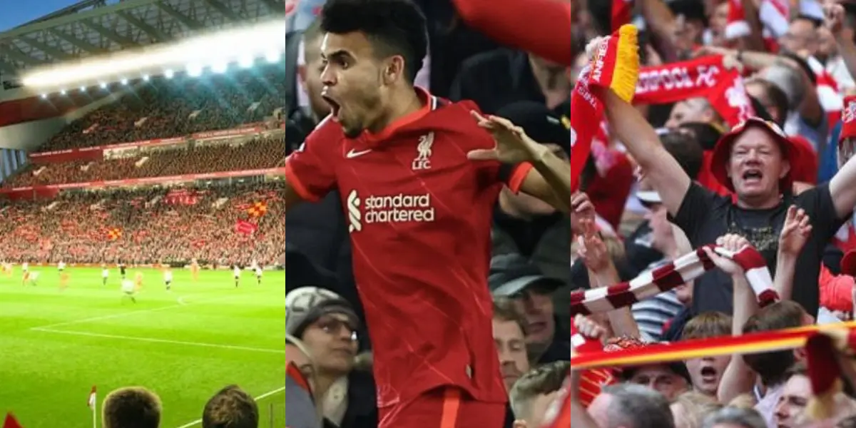 El colombiano vivió otro partido soñado con el Liverpool en Inglaterra.