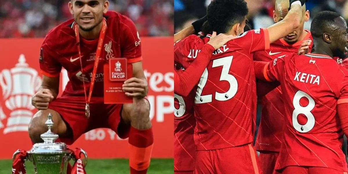 El colombiano vivió un insólito momento en medio de la celebración con Liverpool en la FA Cup.