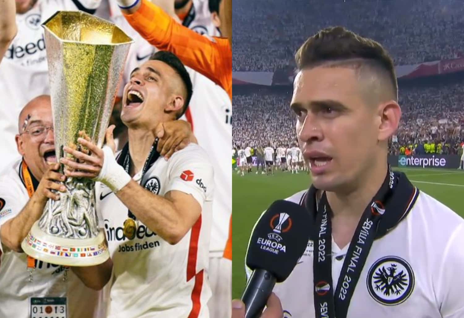 El colombiano vivió una noche de ensueño y fue el héroe del Eintracht Frankfurt en la Europa League.