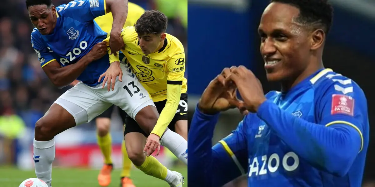 El colombiano Yerry Mina fue elogiado en Inglaterra por su actuación contra el Chelsea.