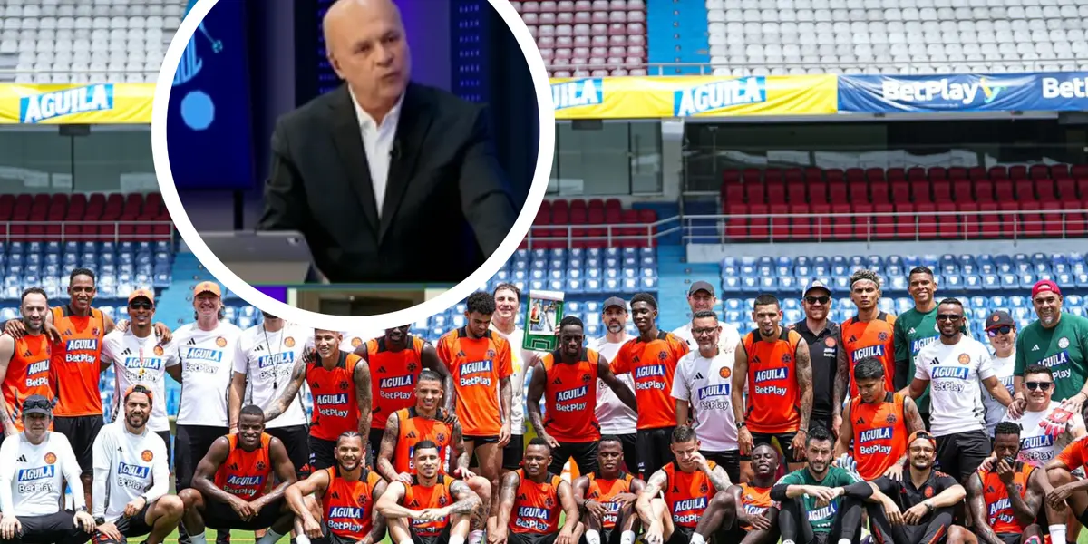 El comentario de Vélez previo al Colombia vs Perú no pasó desapercibido.  Foto: Captura de Win Sports y FCF