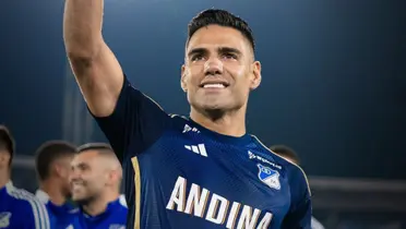 El corazón azul a flor de piel: Falcao demostró su amor por Millonarios.. Foto: Instagram