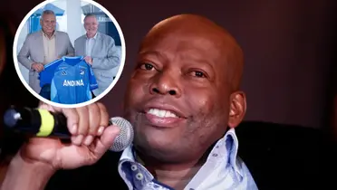 El curioso cruce entre el ex futbolista y el nuevo entrenador de Millos con un llamativo pedido Foto: Faustino Asprilla  y MFC