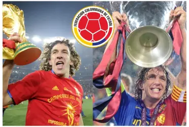 El mejor defensa de las últimas décadas y múltiple campeón, Carles Puyol, y el regalo que le dio al que considera el mejor jugador colombiano.