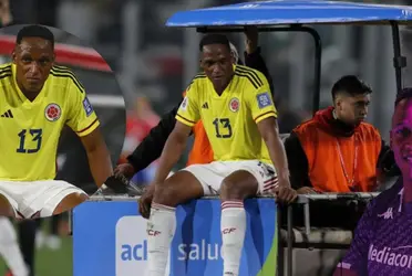 El defensor fue inicialista en el partido de Colombia ante Chile, pero salió de la cancha por lesión 