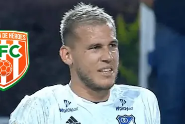 El defensor, Juan Pablo Vargas, fue criticado por este gesto en el partido contra el Envigado.