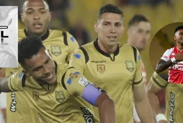 El delantero anotó en la goleada 5-0 de Águilas Doradas ante Independiente Santa Fe