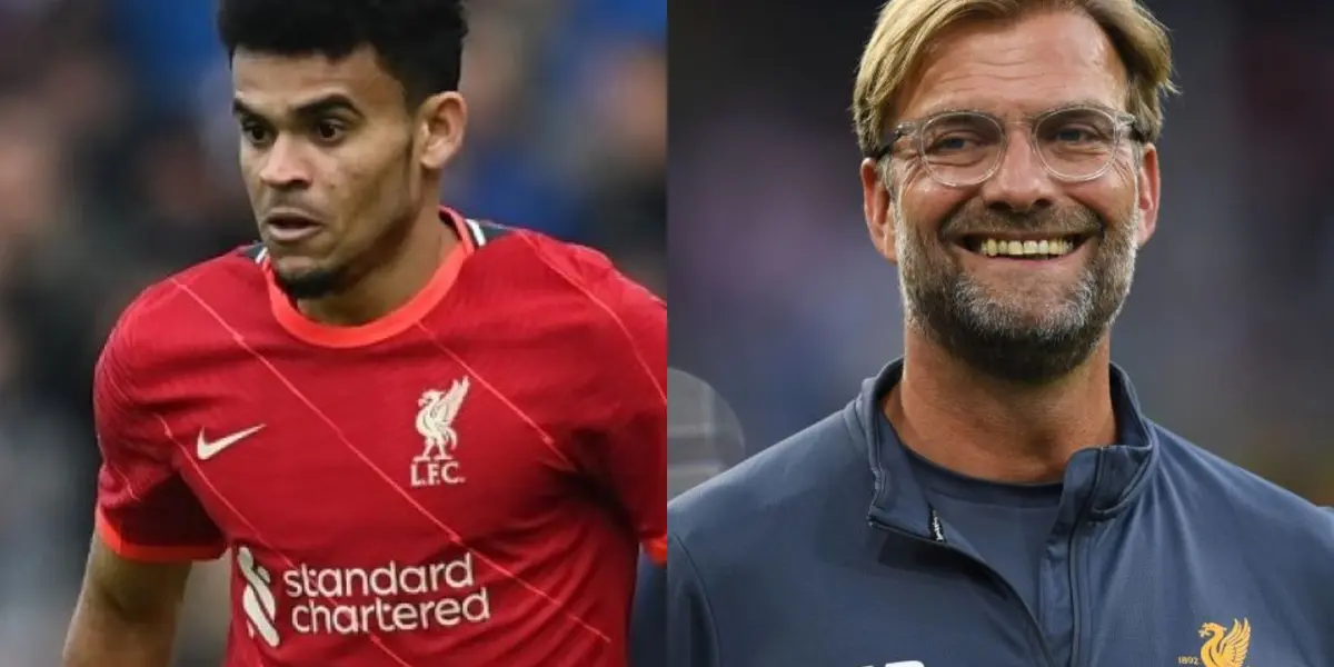 El delantero colombiano debutó en Liverpool y al finalizar el partido el entrenador tuvo un gesto con el guajiro.