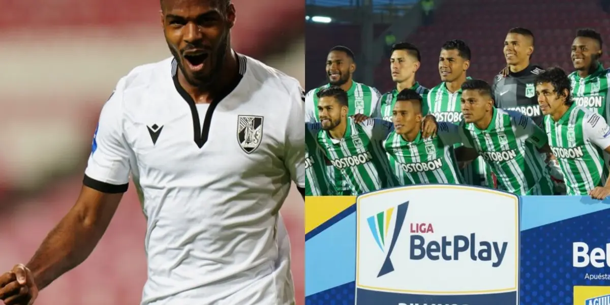El delantero colombiano es figura con Vitória Gimarães y Atlético Nacional estaría interesado en el jugador.