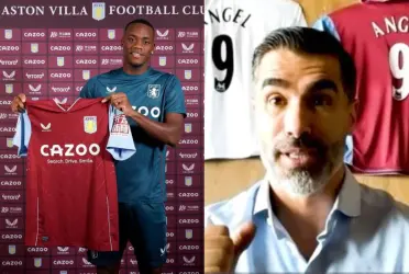 El delantero colombiano fue presentado oficialmente como nuevo jugador de Aston Villa de la Premier League