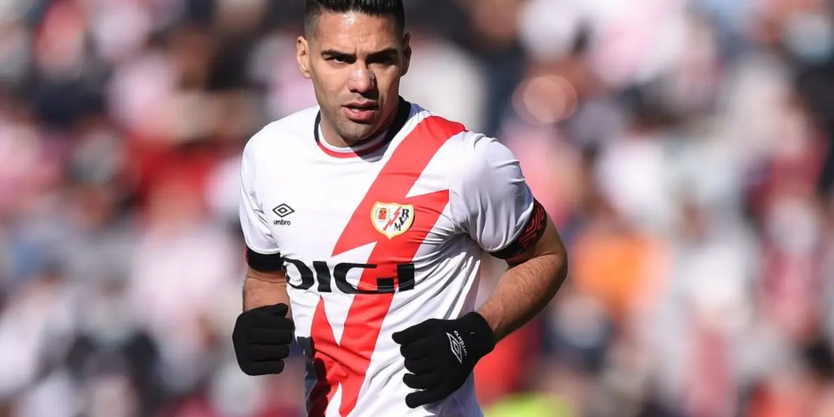 El delantero colombiano jugó con el Rayo Vallecano que cayó ante Celta de Vigo en la liga de España.