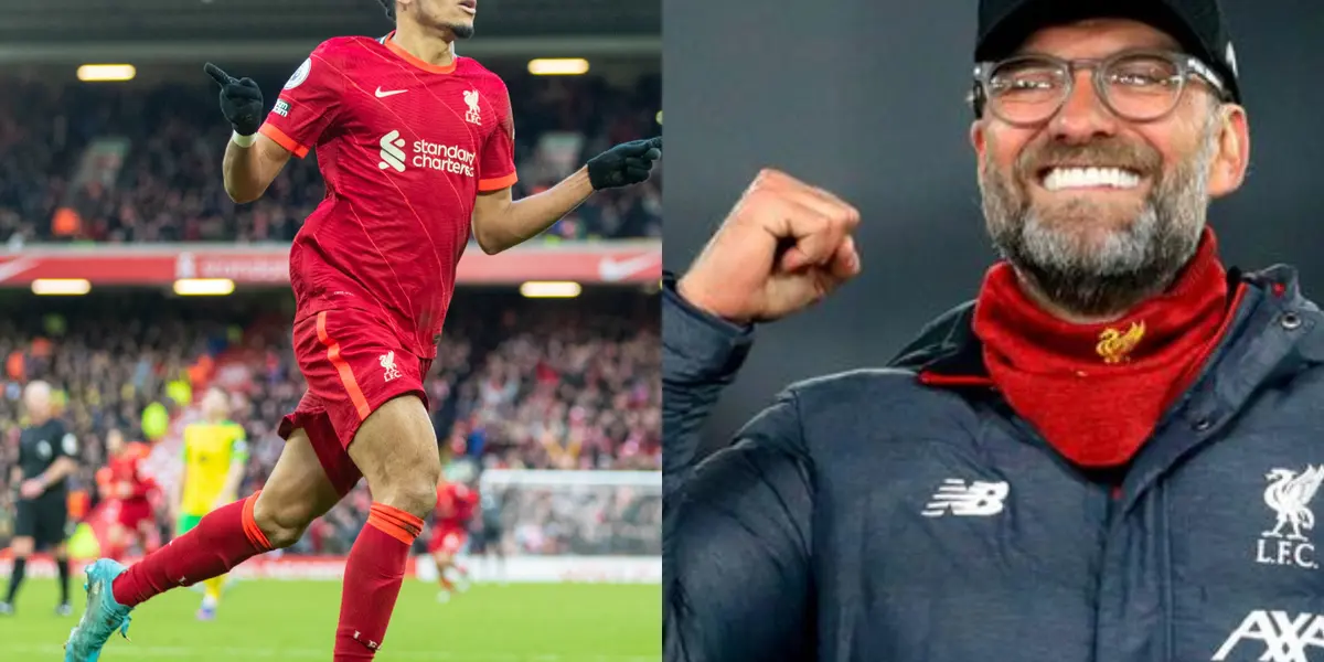 El delantero colombiano marcó su primer gol en Liverpool, hizo una jugada brillante y salió ovacionado del estadio.