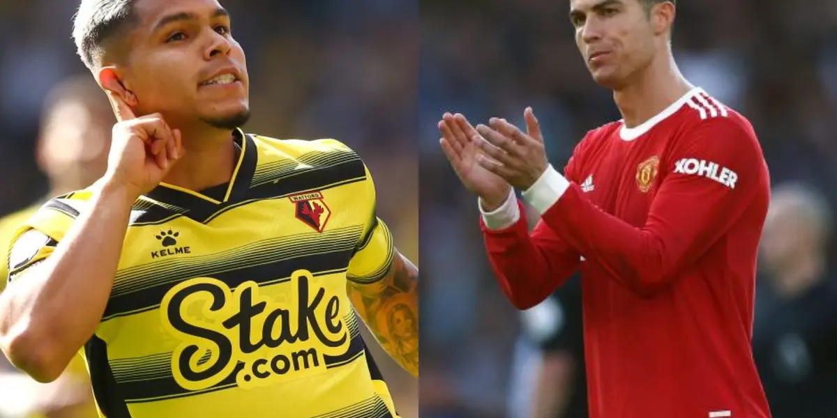 El delantero colombiano milita en Watford de Inglaterra y tuvo una acción al estilo Cristiano Ronaldo.