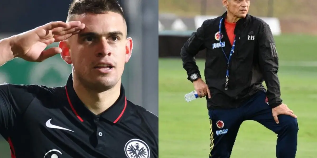 El delantero colombiano se destacó en el partido de Eintracht Frankfurt ante Hertha Berlín en la Bundesliga.