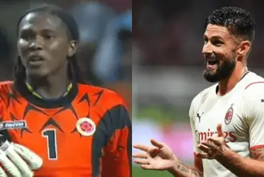 El delantero francés Olivier Giroud fue la figura del Milan, recordando lo hecho por Hugo Rodallega en la Selección Colombia.