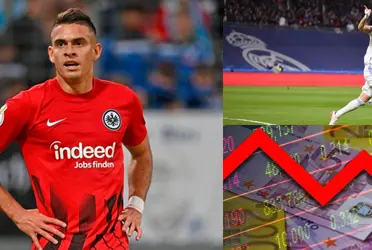 El delantero no ha contado con regularidad en Frankfurt donde llegó a ser crack