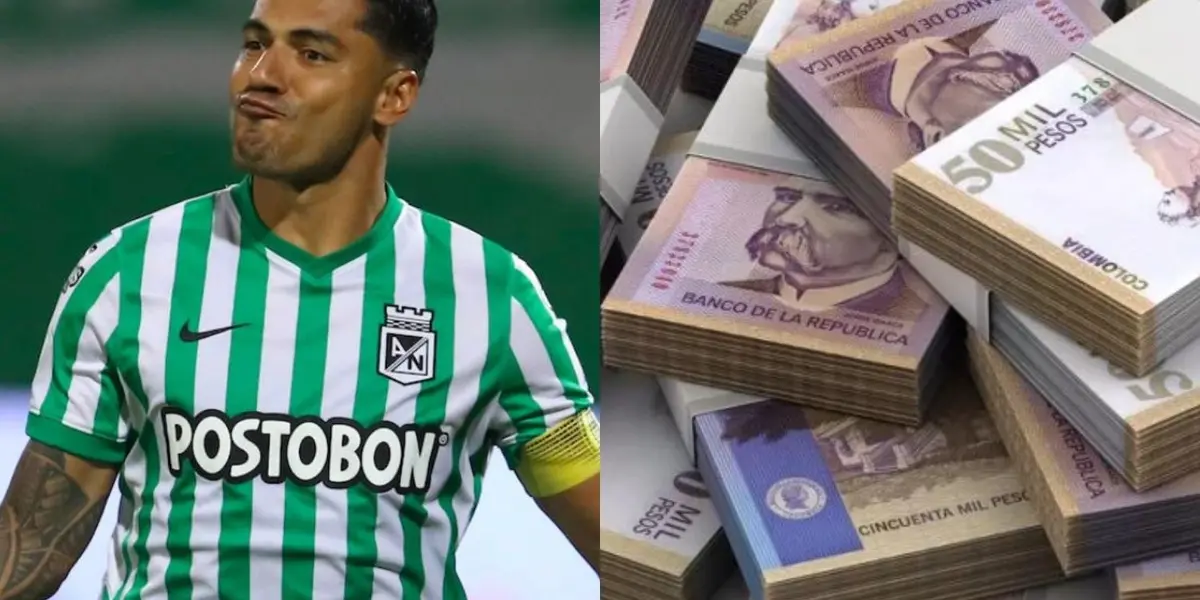 El delantero lleva dos temporadas en Atlético Nacional donde ganaría varios millones de pesos 