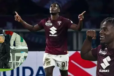 El delantero marcó su primer gol con la camiseta del Torino en Italia
