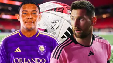 El delantero podría debutar este sábado. Foto de fondo tomada del Atlanta, de Messi de Goal y de Muriel del Orlando City.