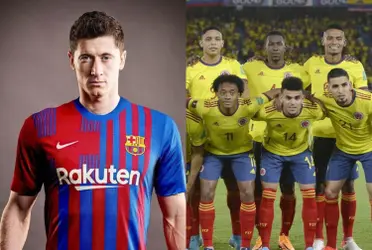 El delantero polaco está en el radar del FC Barcelona y eso podría complicar el futuro de un colombiano con ese club.