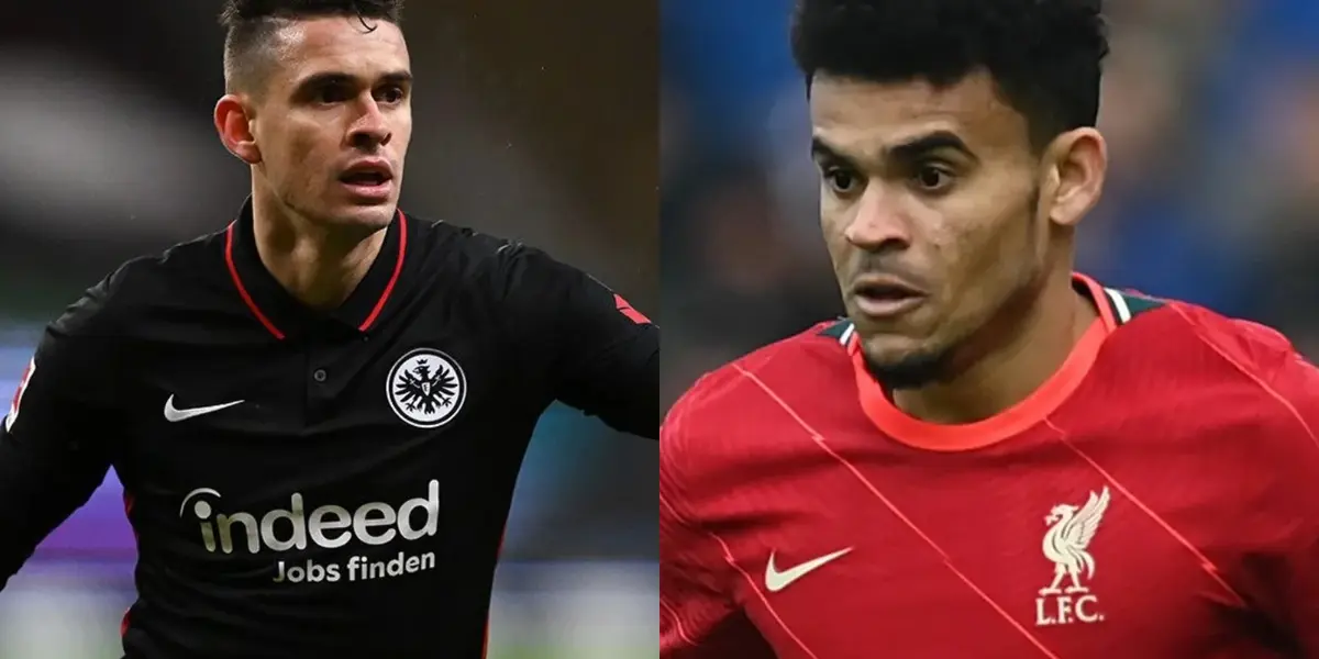 El delantero quien brilla con Frankfurt habló sobre su compatriota Luis Díaz de Liverpool.
