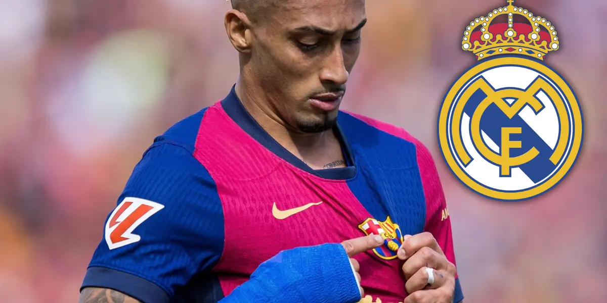 El detalle no pasa desapercibido: Raphinha juega vendado y hay una razón que pocos conocen. Foto: Escudoteca y FC Barcelona