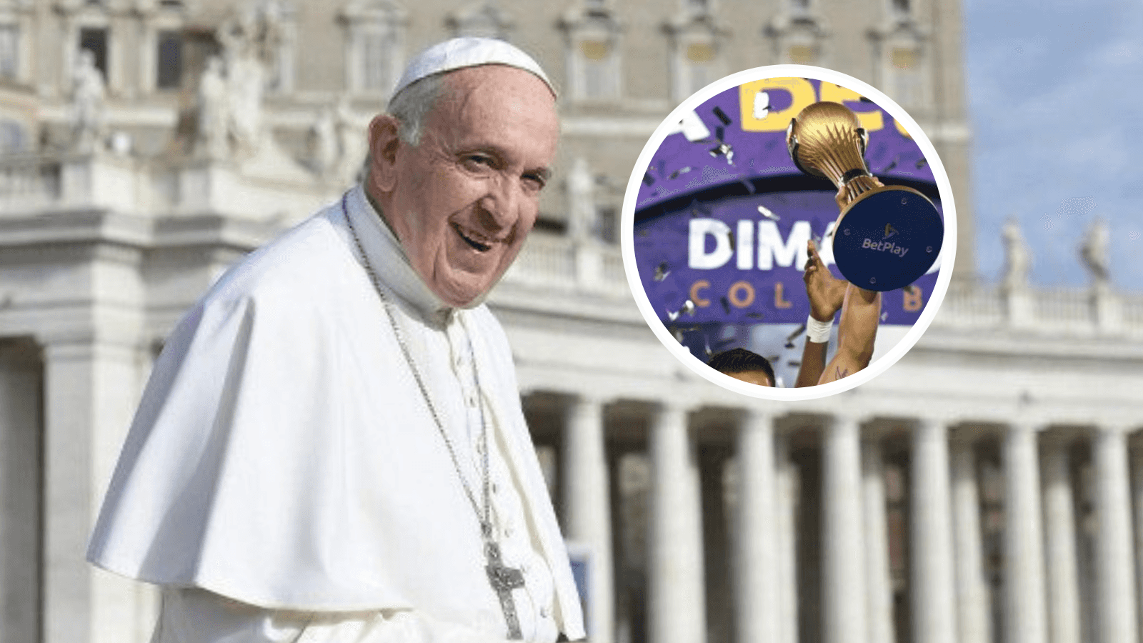 El día que el Papa Francisco ayudó a un equipo a ser campeón, mira de quienes se trata Foto: Vatican y DIMAYOR