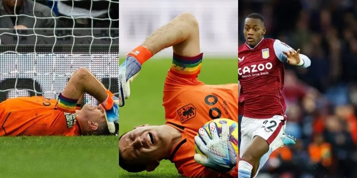 El Dibu Martínez fue humillado en Inglaterra y Jhon Jader Durán tuvo actividad con el Aston Villa.