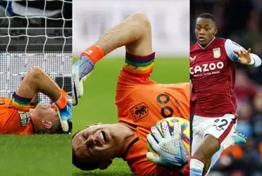 El Dibu Martínez fue humillado en Inglaterra y Jhon Jader Durán tuvo actividad con el Aston Villa.