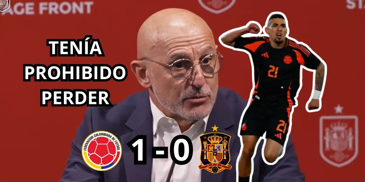 El DT de España admitió lo que es Colombia ahora. Foto tomada de captura de pantalla de rueda de prensa.