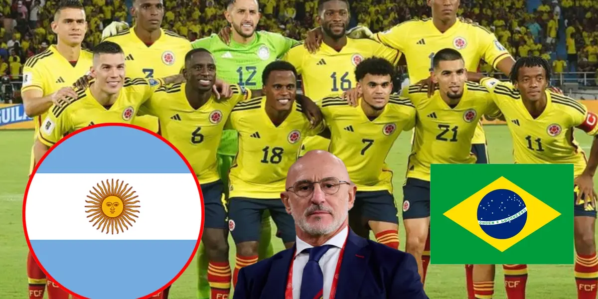 El entrenador de España se rindió ante Colombia de Néstor Lorenzo (Foto tomada de Futbolred, TyC Sports)