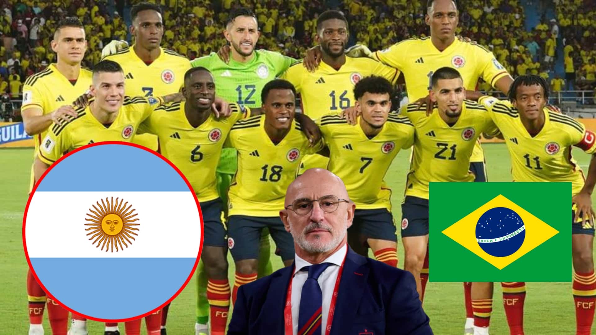 El entrenador de España se rindió ante Colombia de Néstor Lorenzo (Foto tomada de Futbolred, TyC Sports)