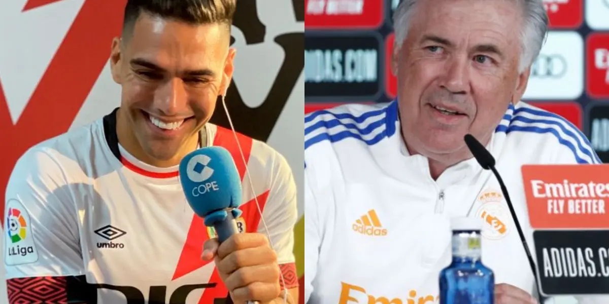 El entrenador del Real Madrid se atrevió a comentar sobre el presente deportivo del reconocido atacante colombiano.